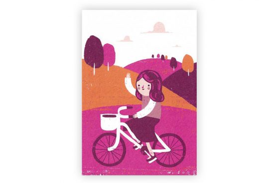 girl's-bicycle-greeting-card-1973