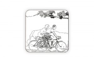 cyclemiles-black-and-white-vintage-bicycle-drinks-coasters