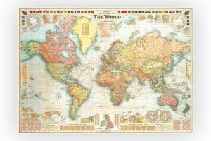 map-of-the-world-wrapping-paper