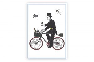 champagne-cyclist-bicycle-greeting-card