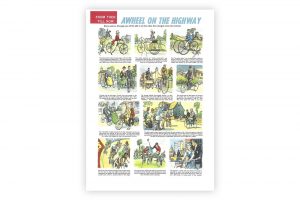 awheel-on-the-highway-bicycle-greeting-card