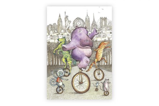 hippo-on-a-unicycle-greeting-card