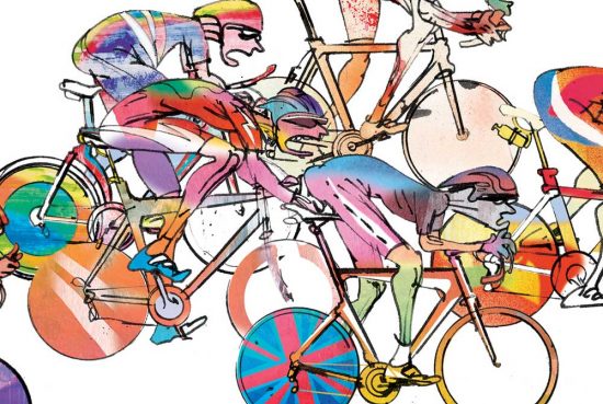 the-race-03-cycling-print-by-simon-spilsbury