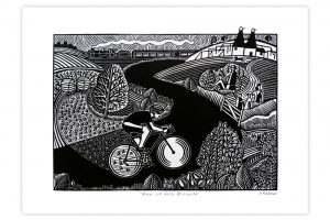 bee-is-for-bicycle-cycling-print-by-hugh-ribbans