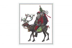 santa-claus-rides-bicycle-christmas-card