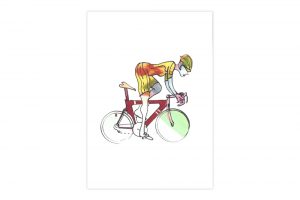 women-racer-49-bicycle-greeting-card-simon-spilsbury