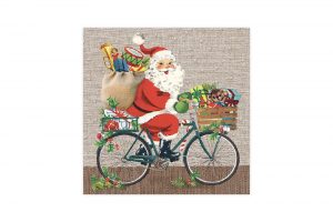 santa-on-a-bike-bicycle-napkins