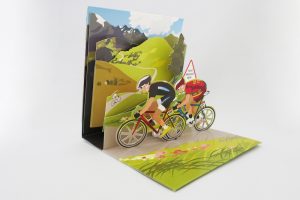 double-racing-cyclists-pop-up-greeting-card