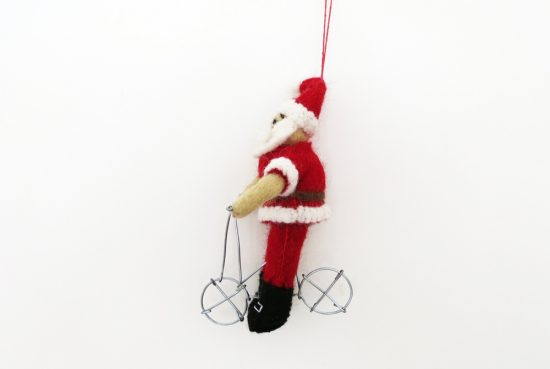 felt-santa-on-a-bicycle-christmas-tree-decoration