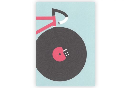 track-bicycle-greeting-card