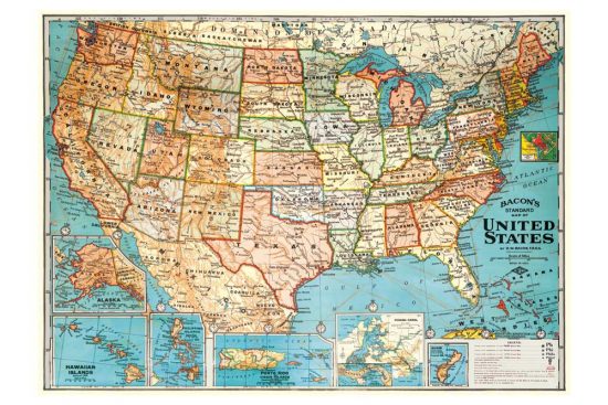 map-of-the-united-states-wrapping-paper