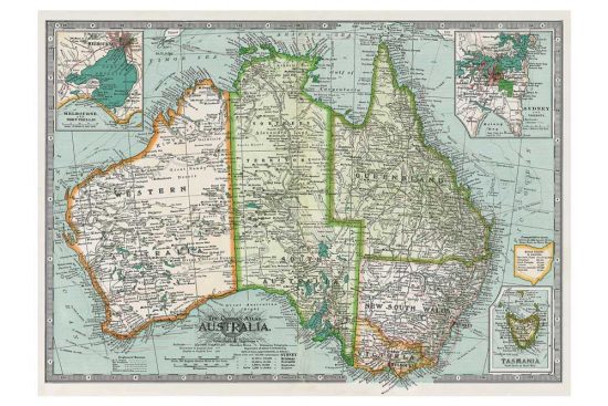 map-of-australia-wrapping-paper