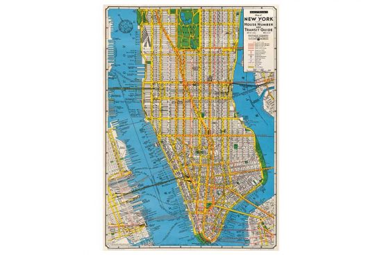 map-of-new-york-wrapping-paper