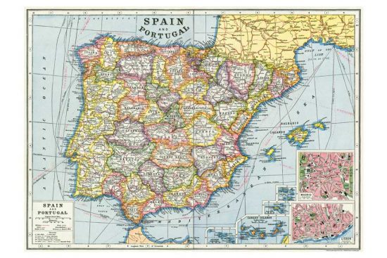 map-of-spain-wrapping-paper